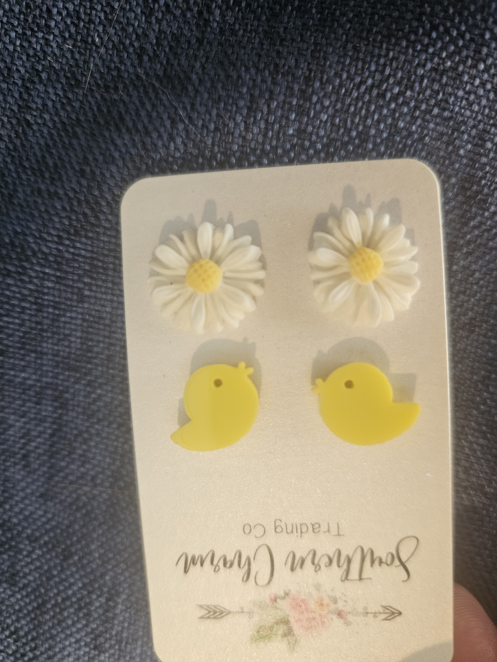 Daisy & Chick Kids Earring Set - Yellow and Cream